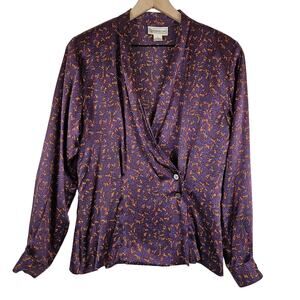 Evan Picone‎ vintage silk 80's 90's blouse, size 8